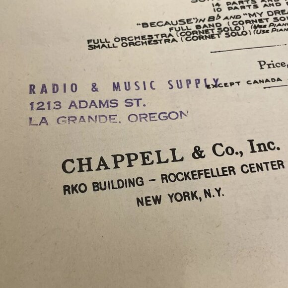 Because Piano Sheet Music In Ab Low Voice 1902 Chappell & Co. Inc. d'Hardelot - Picture 7 of 7